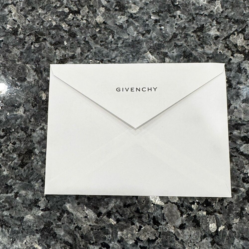 Givenchy White Envelope Authentic Original 2026 Logo Storage Flap Open